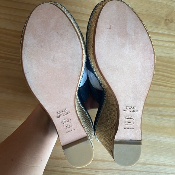 Like New! Stuart Weitzman Espadrille Denim Wedges‎ - Picture 9 of 11